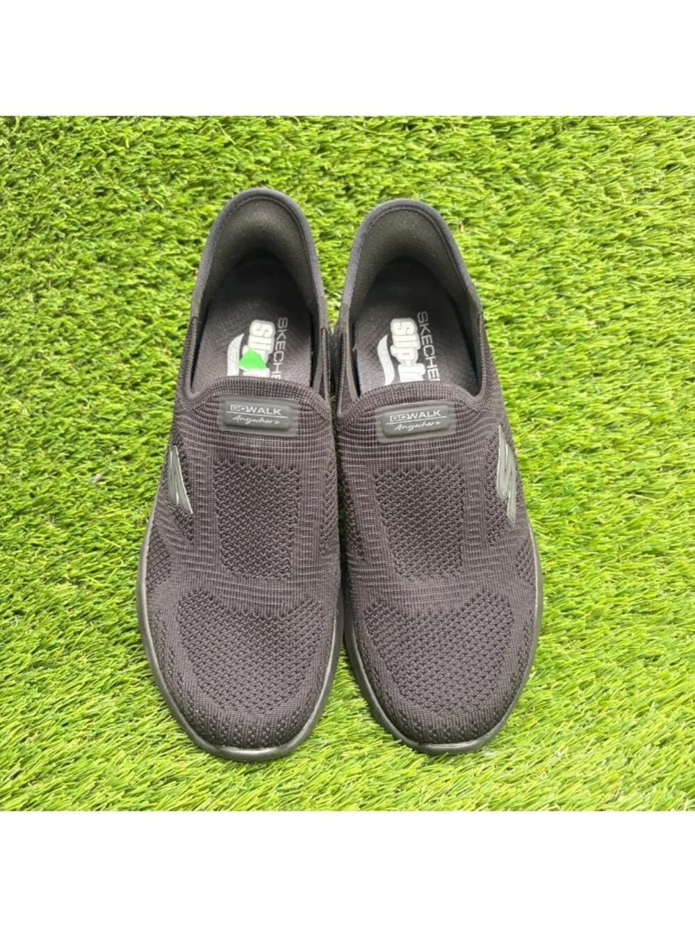 Skechers Go Walk Anywhere Womens Size 6.5 Black Running Slip-On Shoes Sneakers